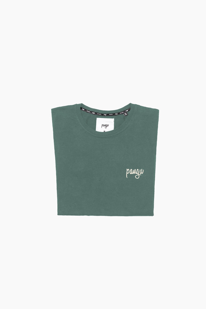 PANGU Classic pangu Shirt grün gefalten Bio-Baumwolle