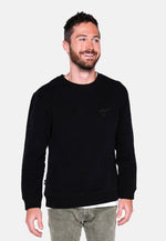 Exclusive Salute Pinguin Sweater schwarz gefaltet fair produziert Herren Langarm