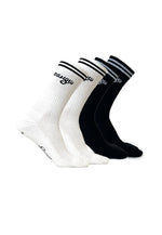 Classic pangu Retro Socken Bio-Baumwolle Set Black-White